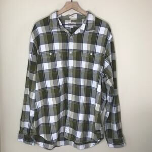 Wallace & Barnes Plaid Flannel Shirt Gorpcore Utility Camp Cabin Dad Size XXL